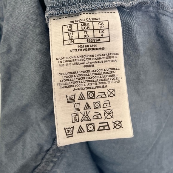 Guess Blue Denim-like Cold Shoulder Dress size XS - Picture 5 of 6